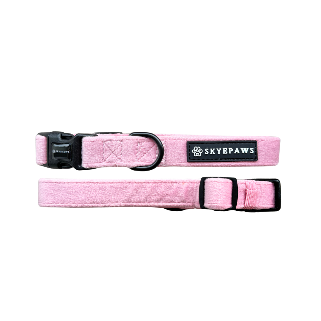Pink Velvet Dog Collar