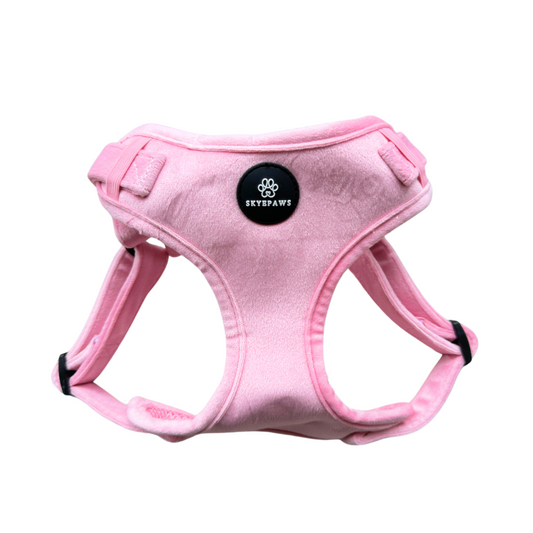 Pink Velvet Dog Harness