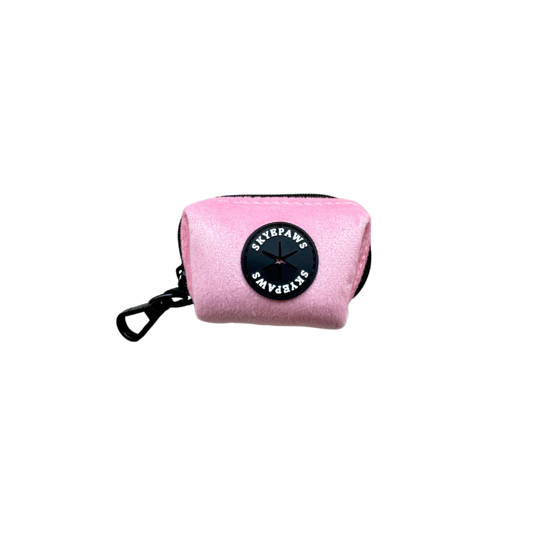 Poop Bag Holder - Pink Velvet